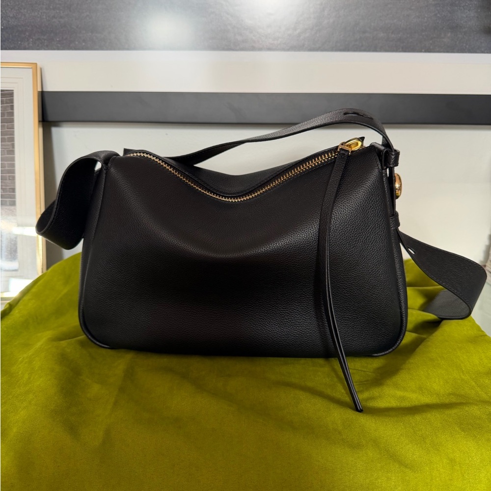 Tory Burch Black Leather Romy Shoulder Bag - Picture 8 of 13